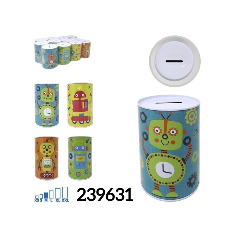 HUCHA METAL ROBOTS 8x12.5CM