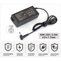 CARGADOR COMPATIBLE LENOVO 20V 3.25A 4.0x1.7mm 65W