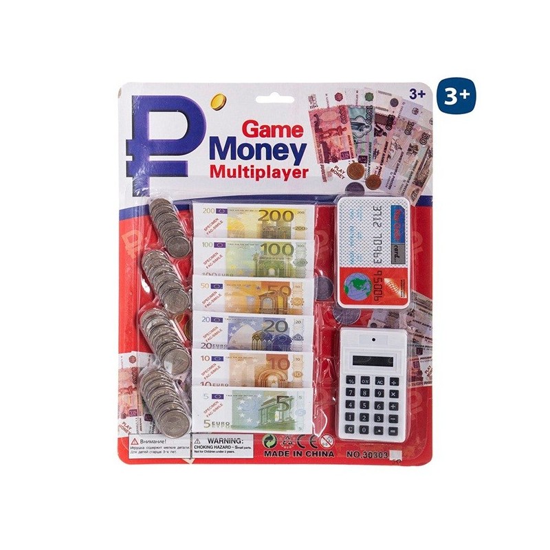 MONEDAS Y BILLETES EURO BLISTER CON CALCULADORA