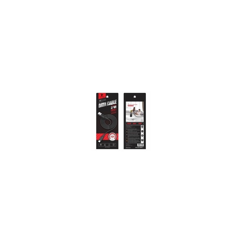 CABLE S661 TIPO C 2.4A 2M NEGRO