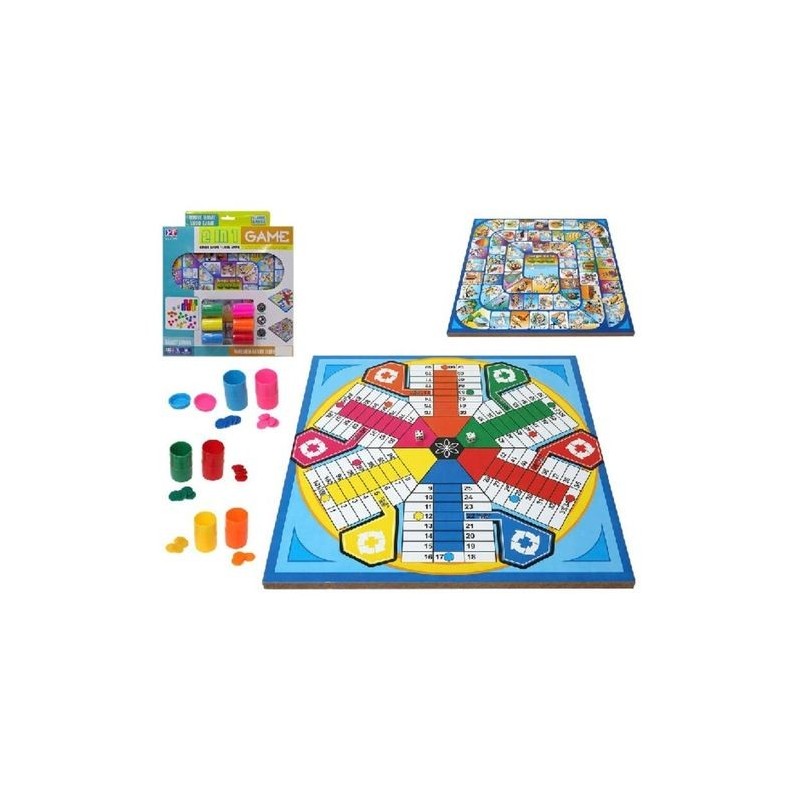 TABLERO MADERA PARCHIS OCA+FICHAS