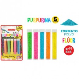 PURPURINA POLVO COLORES 5UD BLISTER