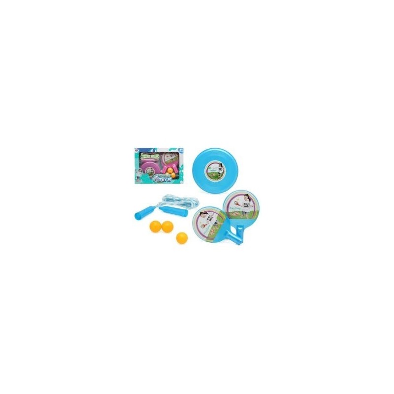 SET PALAS PLAYA FRISBEE SALTADOR CAJA