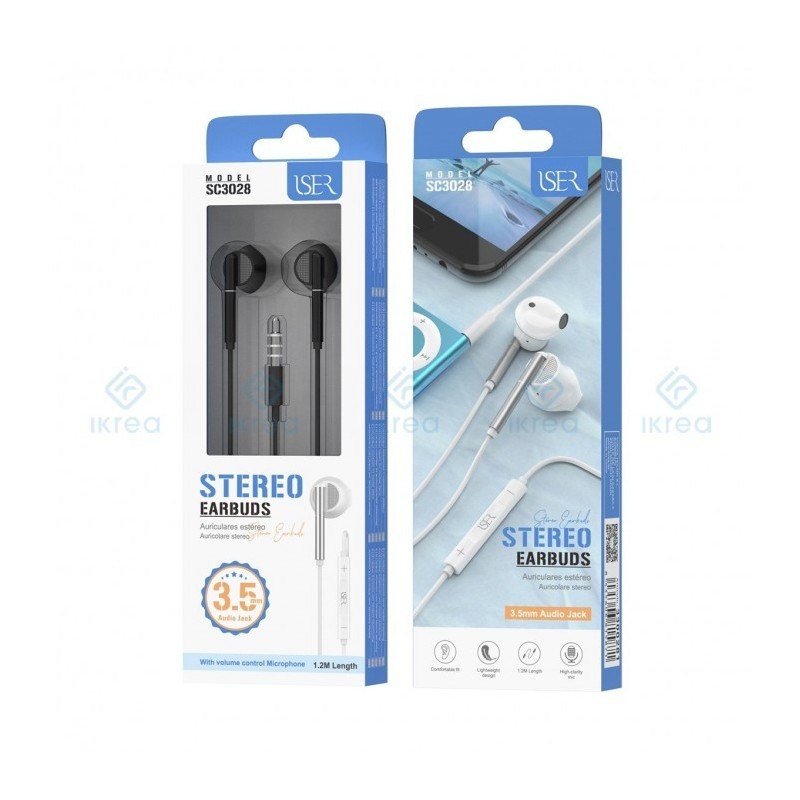 AURICULAR ISER SC3022 JACK 3.5MM NEGRO