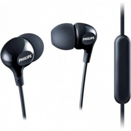 AURICULAR PHILIPS SHE3555 (BOTON) NEGRO CON MICRO