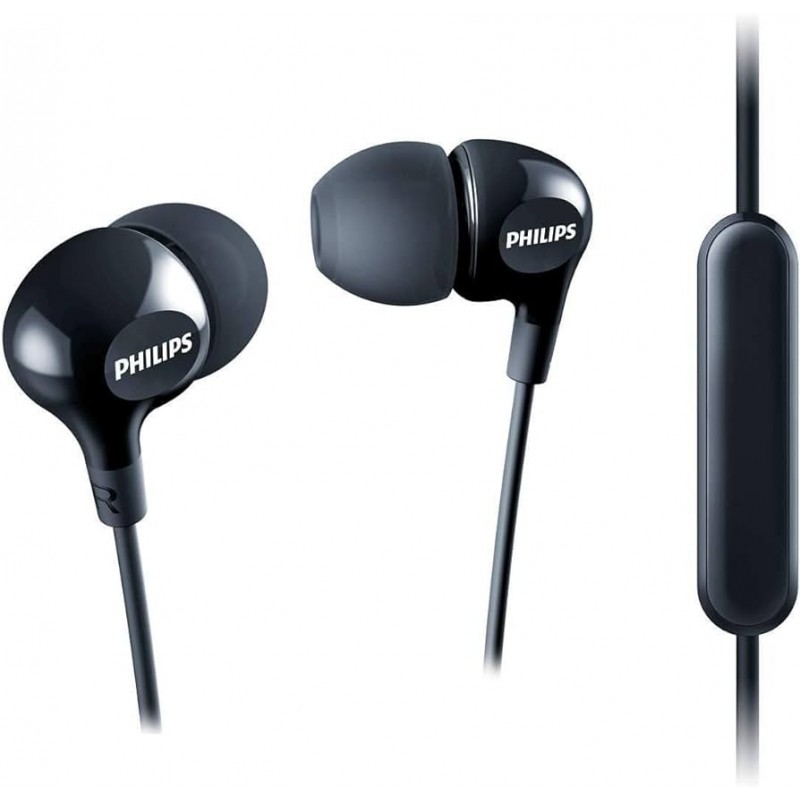 AURICULAR PHILIPS SHE3555 (BOTON) NEGRO CON MICRO