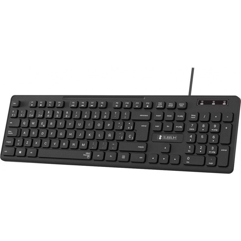 TECLADO SUBBLIM BUSINESS SLIM SILENCIOSO NEGRO