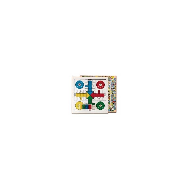 TABLERO PARCHIS OCA MADERA CON ACCESORIO 33x33