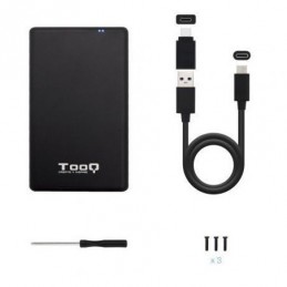 CAJA EXTERNA TOOQ 2.5P USB 3.1 + CABLE USB A a C
