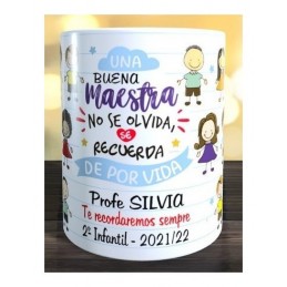 TAZA UNA MAESTRA NO SE OLVIDA SE RECUERDA DE POR V