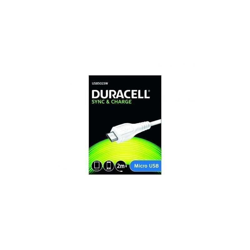 CABLE DURACELL USB5023W MICRO USB BLANCO 2MTS