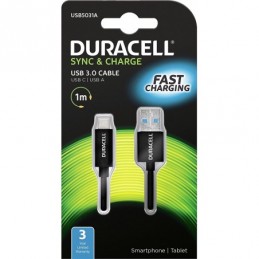 CABLE DURACELL USB5031W USB C NEGRO 1MTS