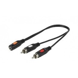 CABLE VIVANCO 46043 JACK 3.5MM HEMBRA A 2RCA M 0.2