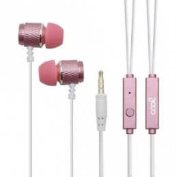 AURICULARES STEREO CON MICROFONO ROSA 3.5MM