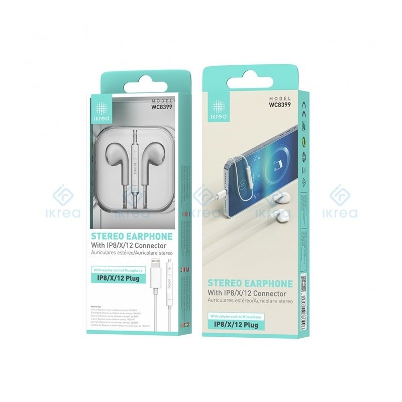 AURICULAR IKREA WC8399 CON CONECTOR LIGHTNING 1.2M