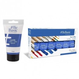 PINTURA ACRILICA AZUL CIAN PROFUNDO 75ML BE BASIC