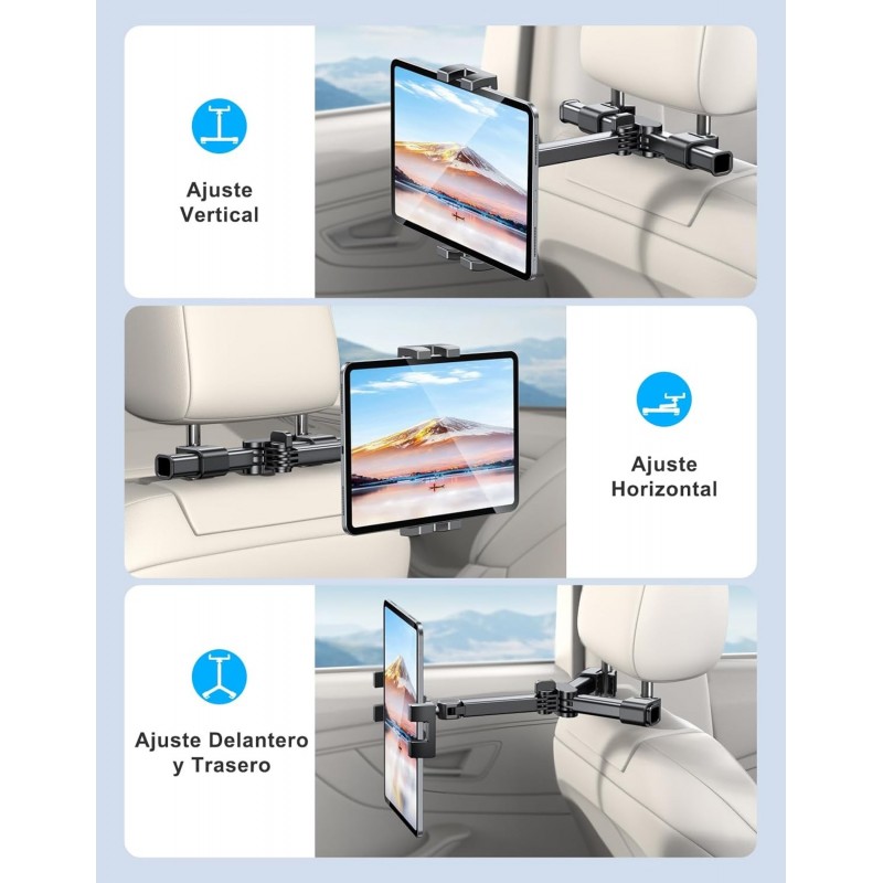 SOPORTE TABLET COCHE 360 GRADOS TABLET, IPAD
