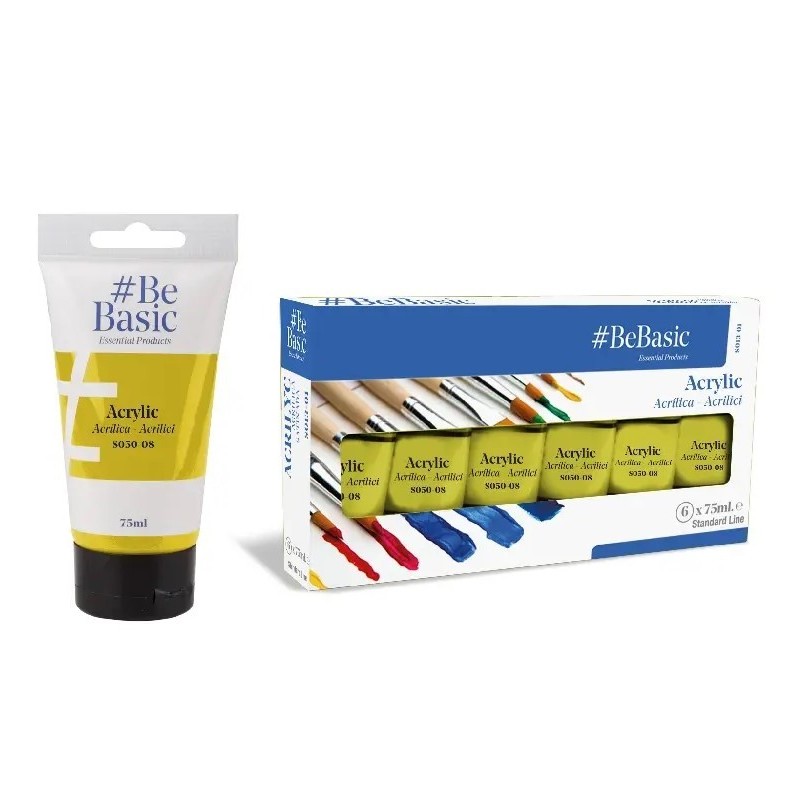 PINTURA ACRILICA AMARILLO MEDIO 75ML BE BASIC