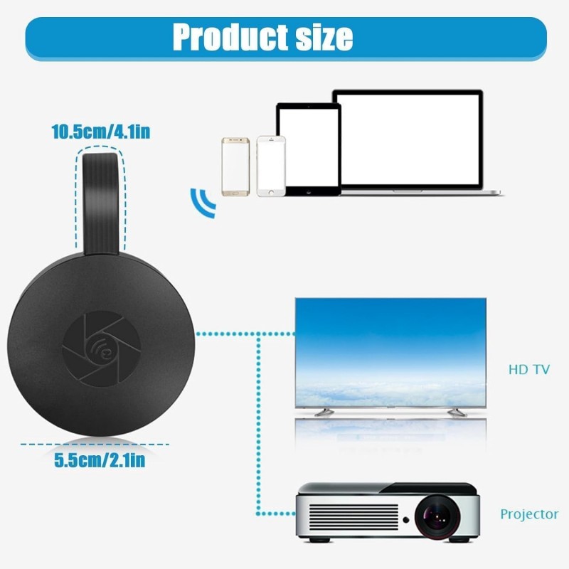 WIRELESS HDMI DISPLAY ADAPTER 1080P IPHONE ANDROID