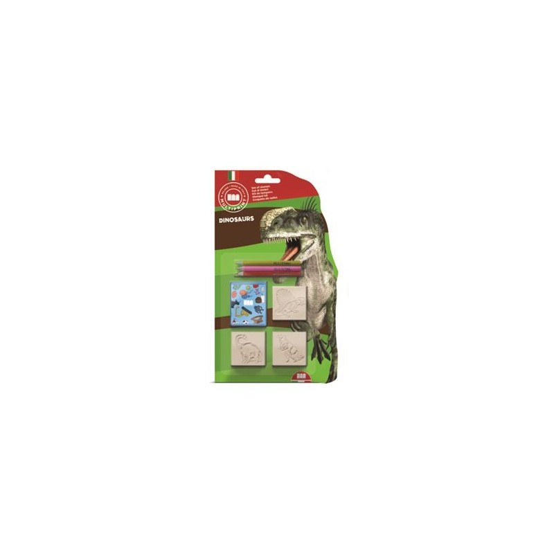 TAMPON SELLOS DINOSAURIOS 6UD BLISTER