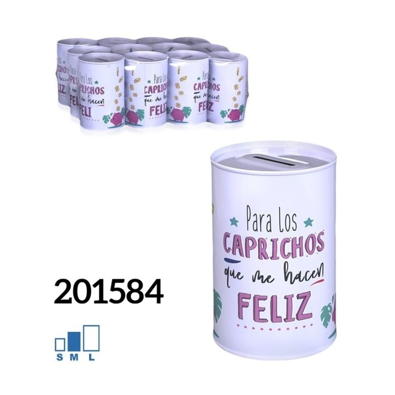 HUCHA METAL CAPRICHOS 8x12.5CM
