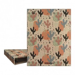 CARPETA A5 FORRADA 4 ANILLAS 20MM UNINATURE CACTUS