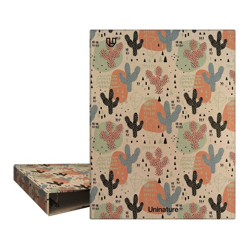 CARPETA A5 FORRADA 4 ANILLAS 20MM UNINATURE CACTUS