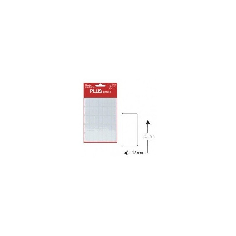 ETIQUETA ADHESIVA BLANCA 12x30 PLUS OFFICE
