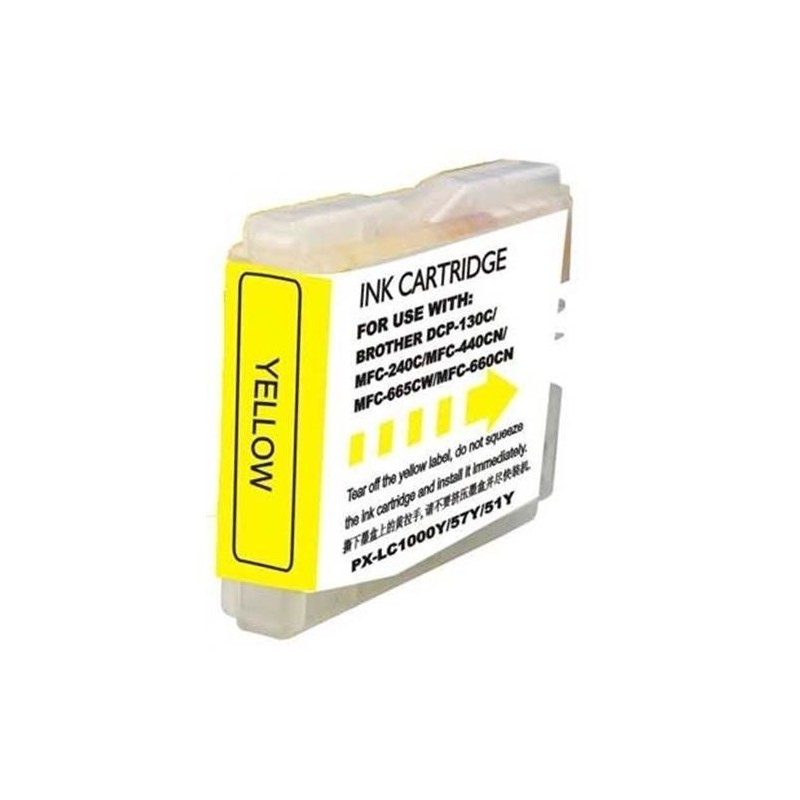 CARTUCHO COMPATIBLE BROTHER LC1970/LC1000 AMARILLO