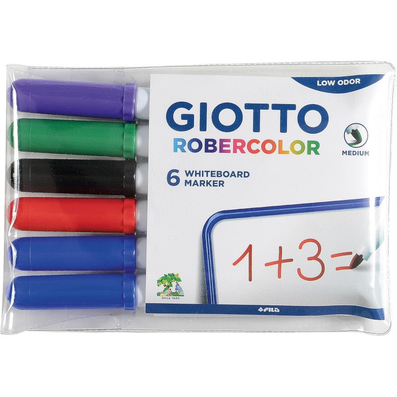 ROTULADOR GIOTTO ROBERCOLOR PIZARRA BLAN 6 COLORES