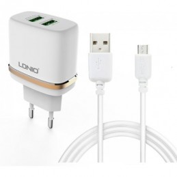 X-ONE CARGADOR PARED USB 2.4A + CABKE MICRO USB