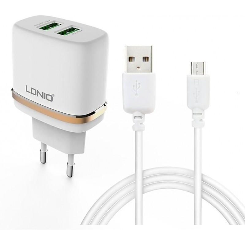 X-ONE CARGADOR PARED USB 2.4A + CABKE MICRO USB