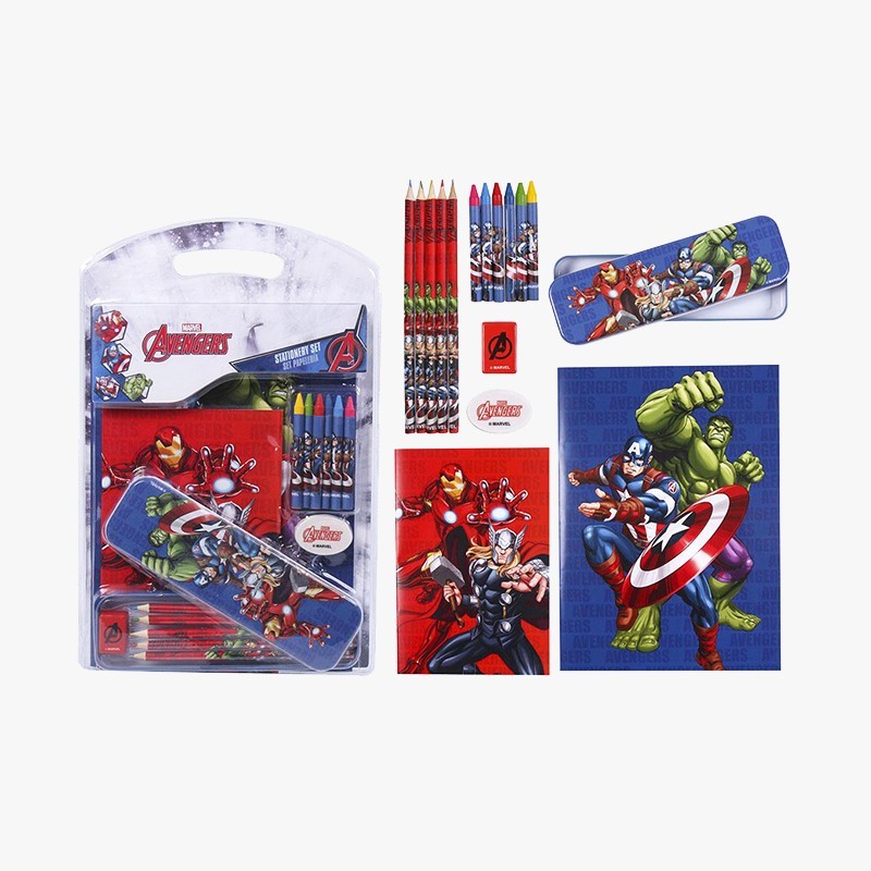 SET PAPELERIA ESTUCHE PLANO AVENGERS