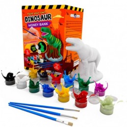 HUCHA CERAMICA DINOSAURIO+PINTURAS
