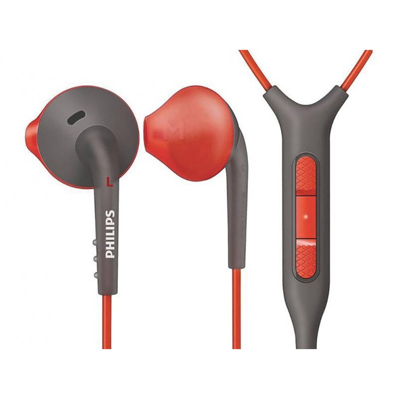 AURICULAR PHILIPS DEPORTIVO COLOR ROJO