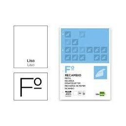 RECAMBIO LIDERPAPEL FOLIO 100h LISO 4 TALADROS
