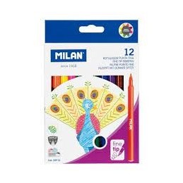CAJITA 12 ROTULADORES MILAN BASE AGUA