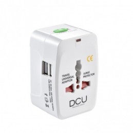 ADAPTADOR ENCHUFE VIAJE 2 USB TRAVEL