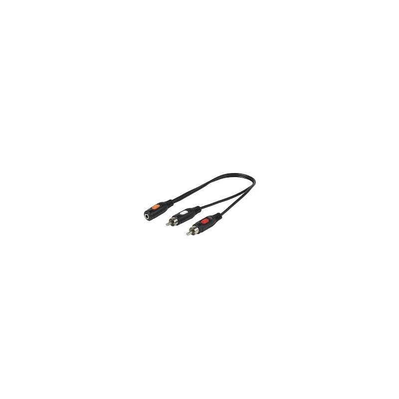 CABLE VIVANCO 46043 JACK 3.5MM HEMBRA A 2RCA M 0.2