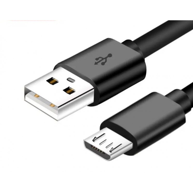 CABLE MICRO USB DE SILICONA 2.4AMP 1MT NEGRO