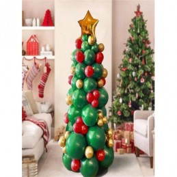 ARBOL GLOBOS SURTIDOS DECORACION