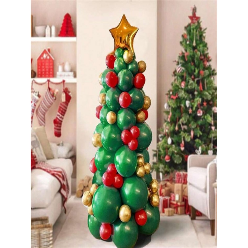 ARBOL GLOBOS SURTIDOS DECORACION