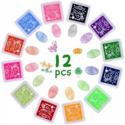 TAMPON SELLOS DEDOS 12 COLORES