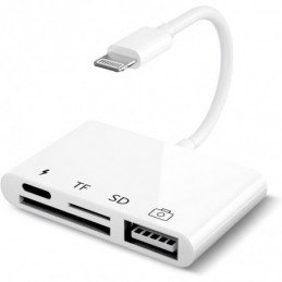 OTG LECTOR DE TARJETAS USB 4 IN 1 LIGHTNING