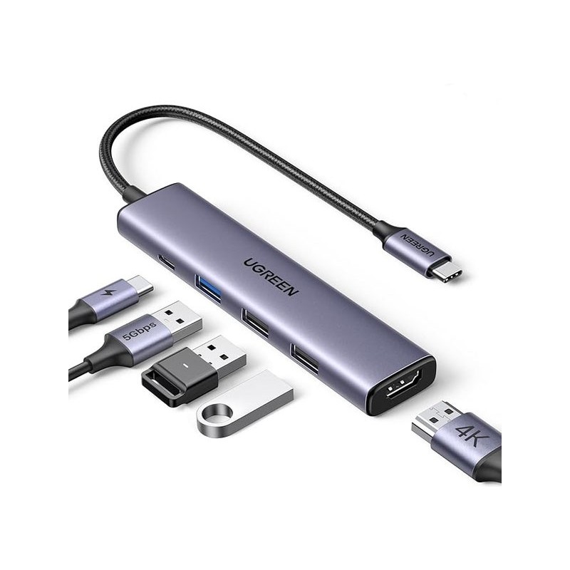 UGREEN USB C 5 IN 1 HDMI 3 USB 1 USB C 4K 100W