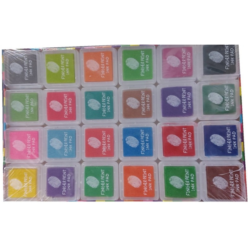 TAMPONES SELLOS HUELLA 24 COLORES