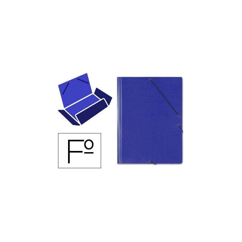 CARPETA SARO CARTON FOLIO SOLAPAS COLOR AZUL