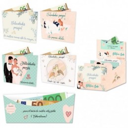 TARJETA BILLETERO BODA BAUTIZO SURTIDOS