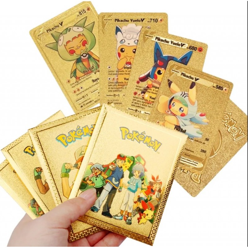 CARTAS POKEMON PREMIUM DORADAS O COLORES 10UDS