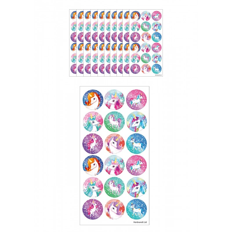 PEGATINAS UNICORNIO SURTIDAS